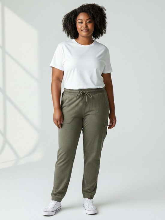 Nike Pants - Nike Green Cargo Jogger Pants Size L Cotton Utility Athleisure Activewear